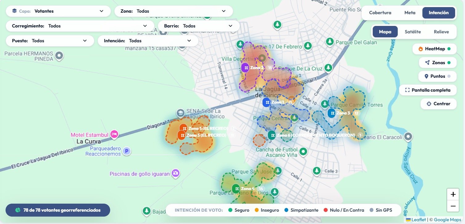 Mapa Electoral y Mapa de Calor por Comunas y Puestos